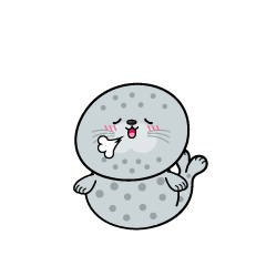 リラックスする小ちゃなゴマアザラシ