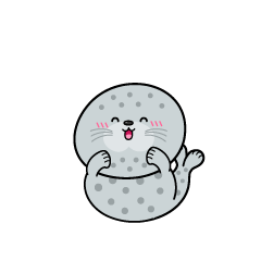 笑顔の小ちゃなゴマアザラシ