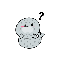 考える小ちゃなゴマアザラシ