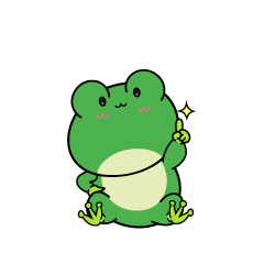 指差しする小ちゃなカエル