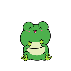 笑顔の小ちゃなカエル