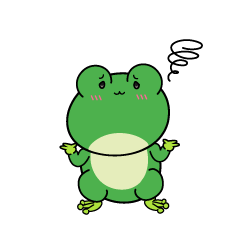 困る小ちゃなカエル