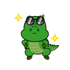 かっこいい小ちゃなワニ