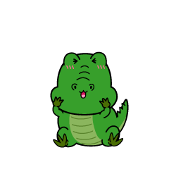 笑う小ちゃなワニ