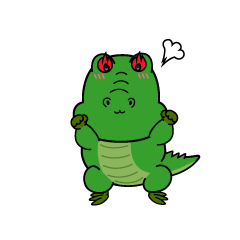 熱意のある小ちゃなワニ