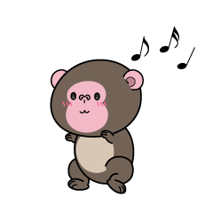 踊る小ちゃなニホンザル