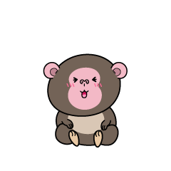 笑う小ちゃなニホンザル