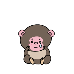 悲しい小ちゃなニホンザル