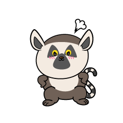 怒る小ちゃなワオキツネザル