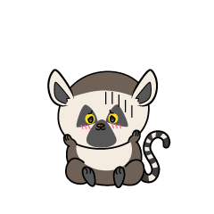 絶望する小ちゃなワオキツネザル