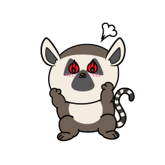 熱意のある小ちゃなワオキツネザル