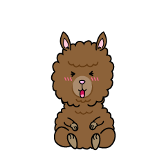 笑う小ちゃなリャマ