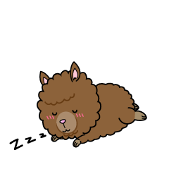 眠る小ちゃなリャマ