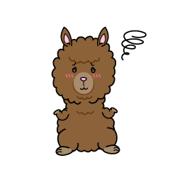 困る小ちゃなリャマ