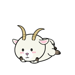 じっと見る小ちゃなヤギ