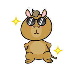 かっこいい小ちゃなラクダ