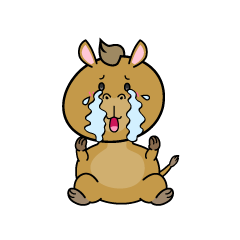 大泣きする小ちゃなラクダ