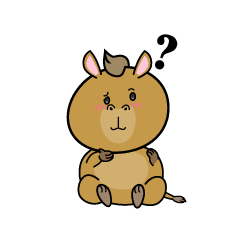 考える小ちゃなラクダ