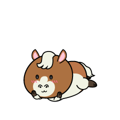 じっと見る小ちゃなポニー