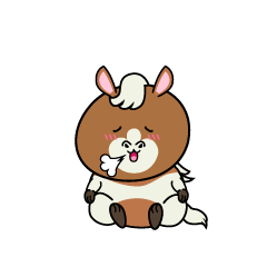 リラックスする小ちゃなポニー