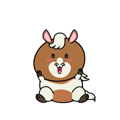 驚く小ちゃなポニー