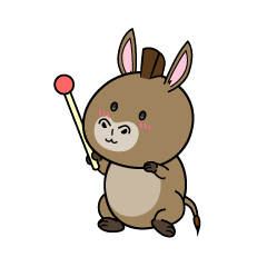 説明する小ちゃなロバ