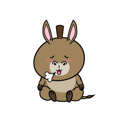 リラックスする小ちゃなロバ