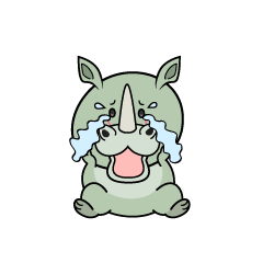 大泣きする小ちゃなサイ