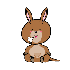 リラックスする小ちゃなカンガルー