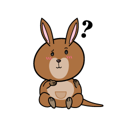 考える小ちゃなカンガルー