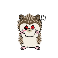 熱意のある小ちゃなハリネズミ