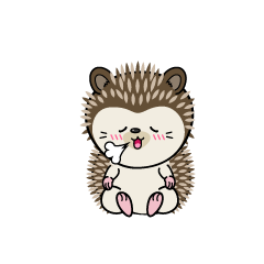 リラックスする小ちゃなハリネズミ