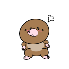 怒る小ちゃなモグラ