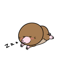 眠る小ちゃなモグラ