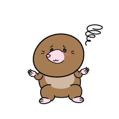 困る小ちゃなモグラ