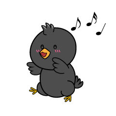 踊る小ちゃなカラス