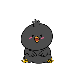 笑う小ちゃなカラス