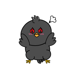 熱意のある小ちゃなカラス