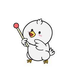 説明する小ちゃな白いハト