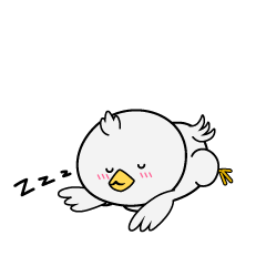 眠る小ちゃな白いハト