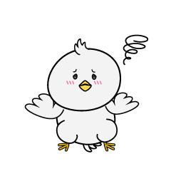 困る小ちゃな白いハト