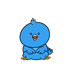 笑う小ちゃな青い鳥