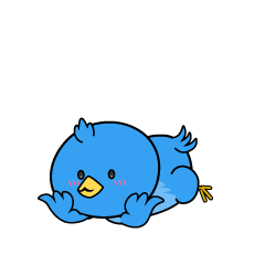 じっと見る小ちゃな青い鳥