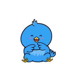 笑顔の小ちゃな青い鳥