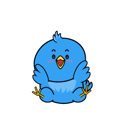 驚く小ちゃな青い鳥