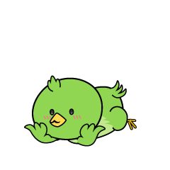 じっと見る小ちゃな緑の鳥