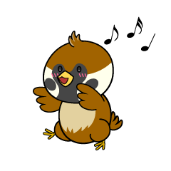 踊る小ちゃなスズメ