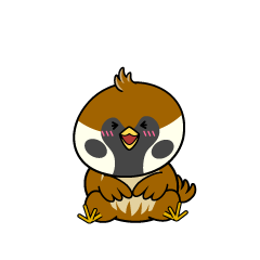 笑う小ちゃなスズメ