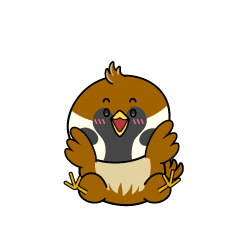 驚く小ちゃなスズメ