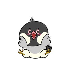 驚く小ちゃな文鳥